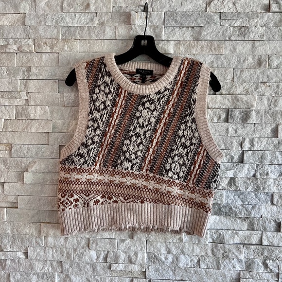 Rag & Bone Hollis Fair Isle Vest - NWOT - Picture 1 of 3